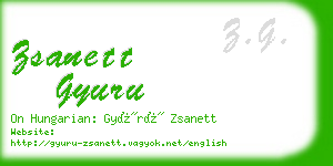 zsanett gyuru business card